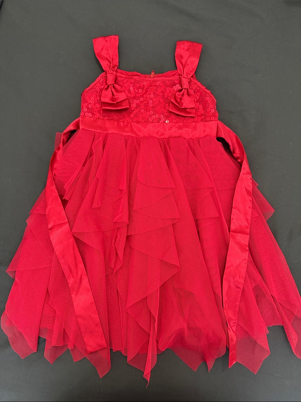 NWOT Biscotti Red Layered Tulle Party Dress